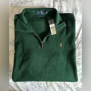 NWT - POLO RALPH LAUREN Men's Classic Estate-Rib Quarter-Zip Pullover Sweater